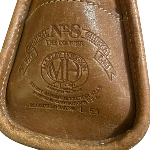 GHURKA No 8 Marley Hodgson The Courier Leather Messenger Bag Briefcase Brown VTG - Picture 13 of 14